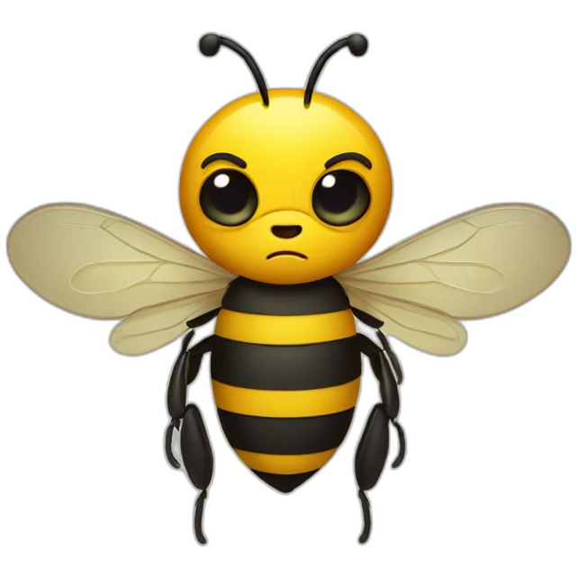 angry bee emoji
