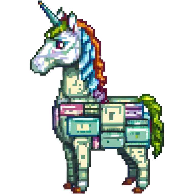 единорог из долларовых купюр, no background emoji