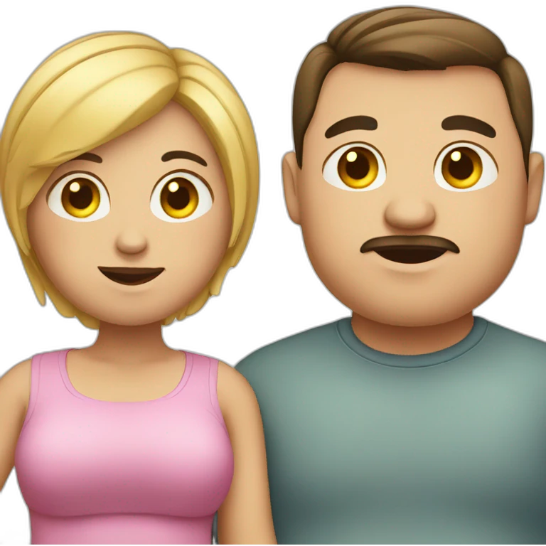 overweight couple emoji