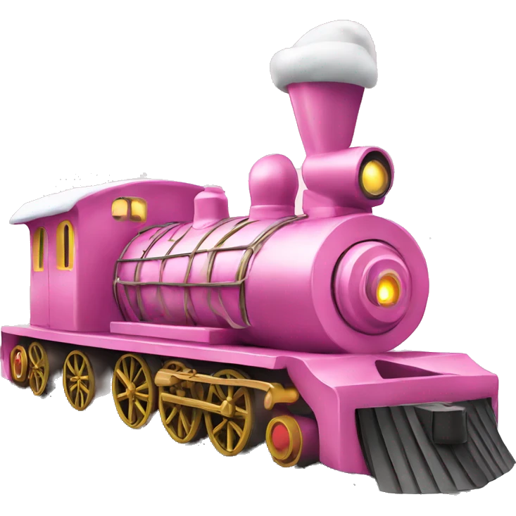 Pink christmas train emoji