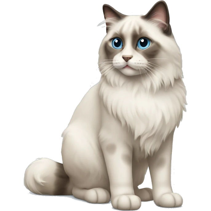 walking ragdoll cat emoji