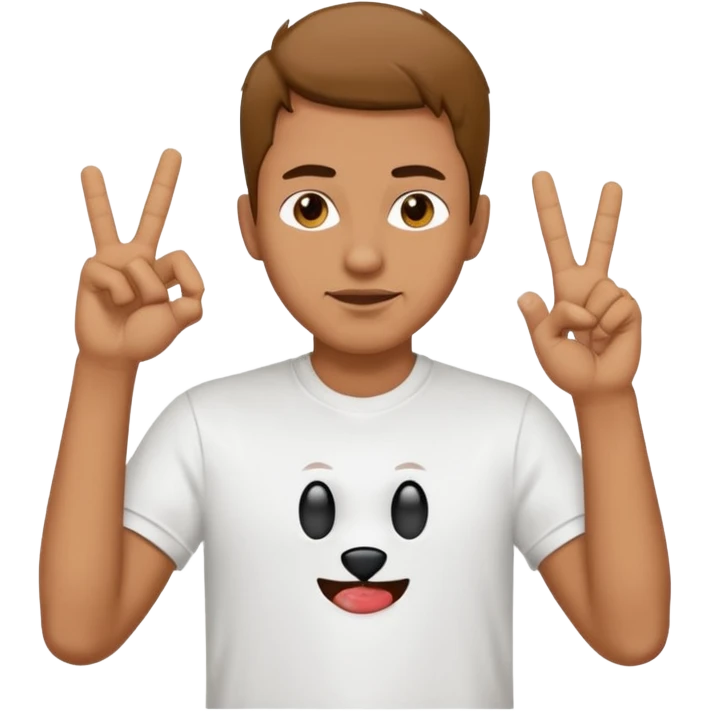 man throwing up makk balla gang sign emoji