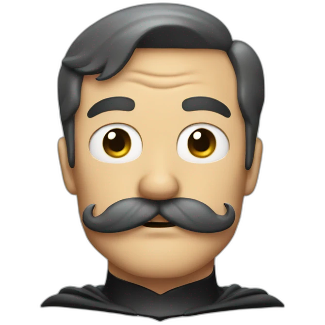 Batman with a big mustache emoji