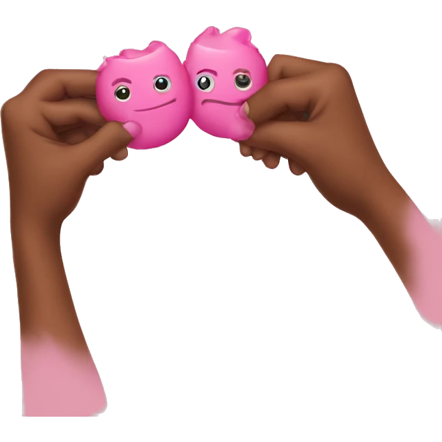 Two hands holding their pinkys emoji