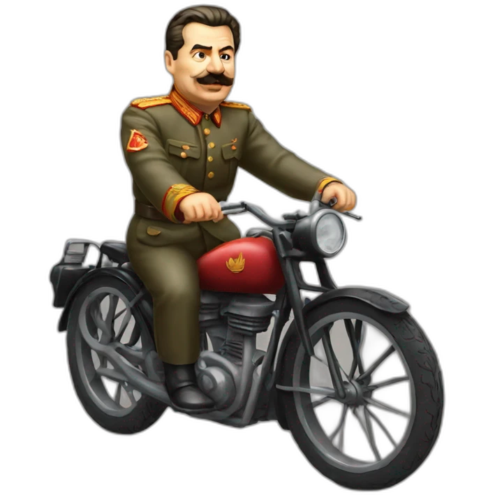 stalin sitting on a bike emoji