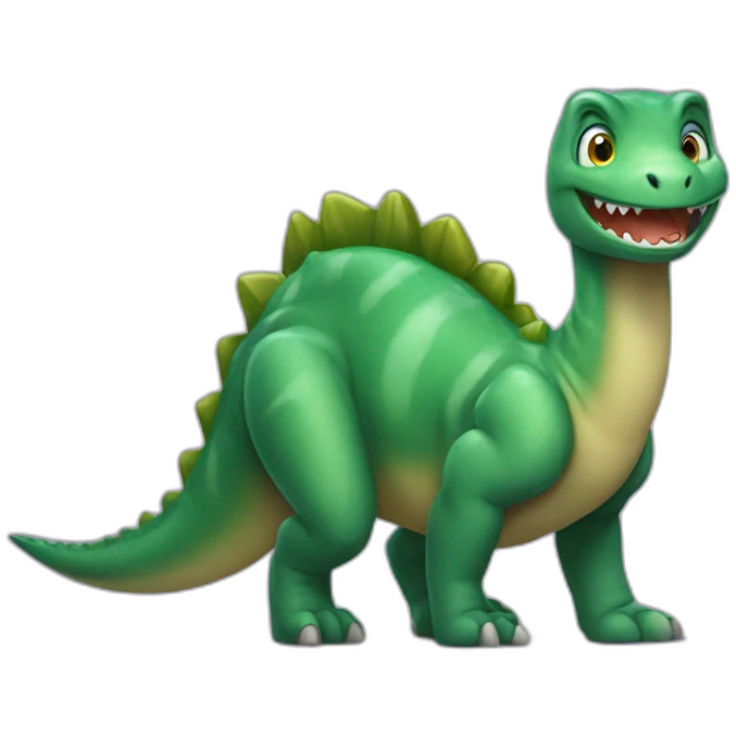 Dinosaure sur un chat emoji