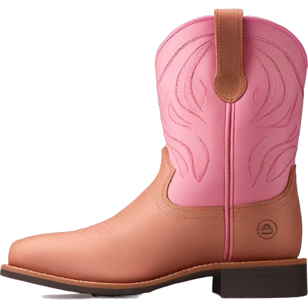 ariat boots in pink  emoji