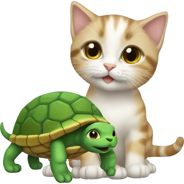kitten with turtle  emoji