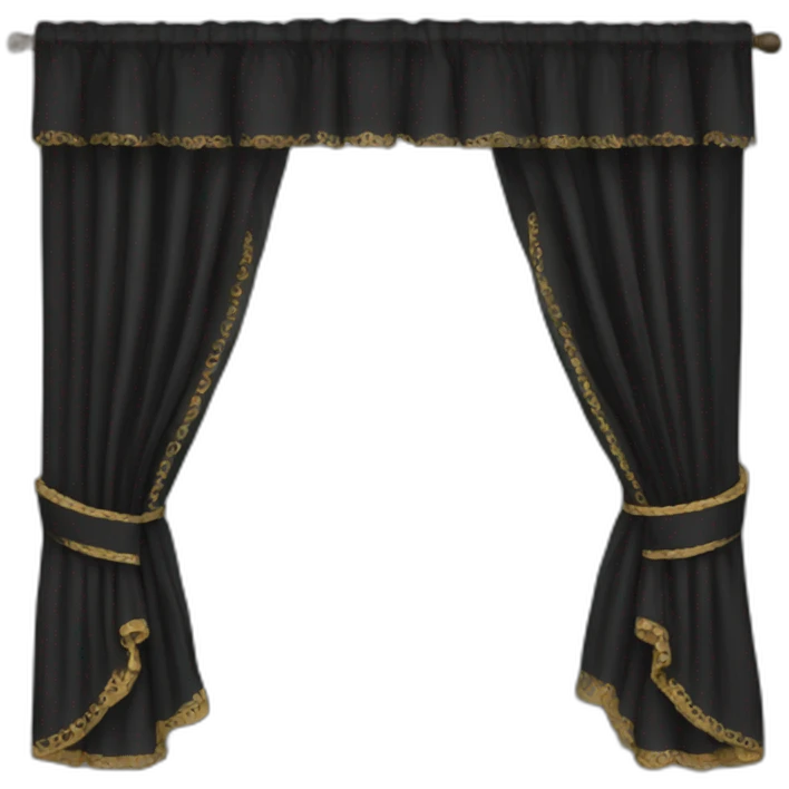 black curtains emoji