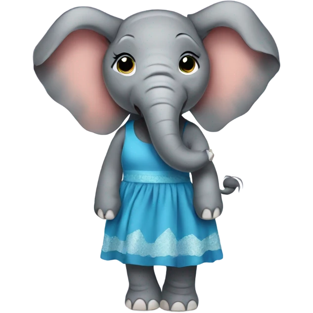 Elephant wearing a dress emoji