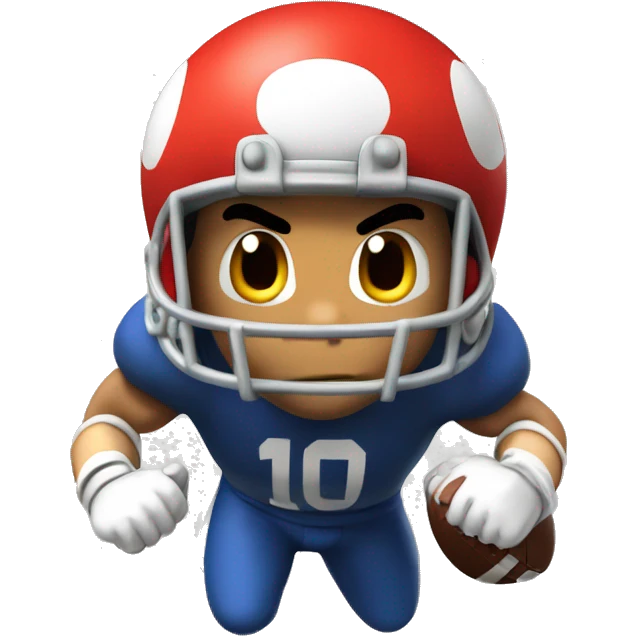 The bomb character from Mario playing football emoji