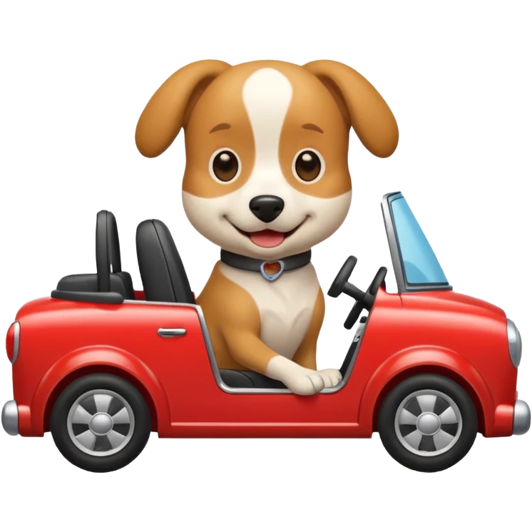 Dog driving a car  emoji