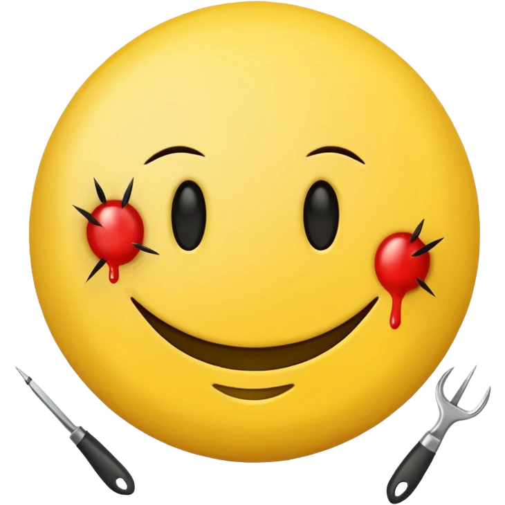 Smiley face with nails emoji