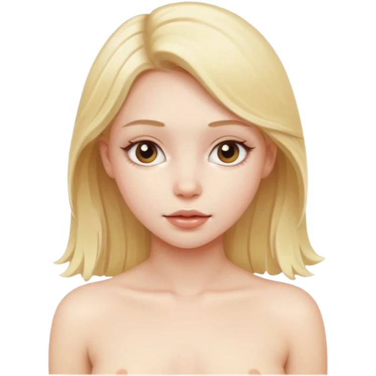 Nude blonde girl emoji