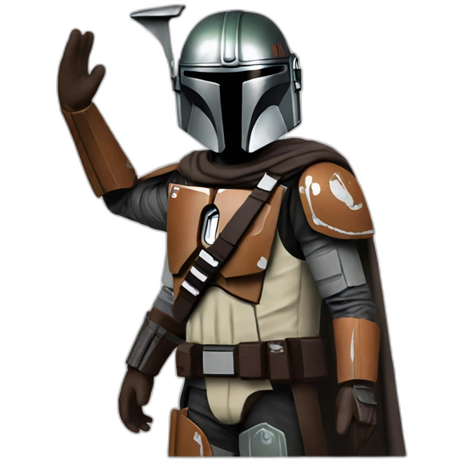 Mandalorian waving emoji