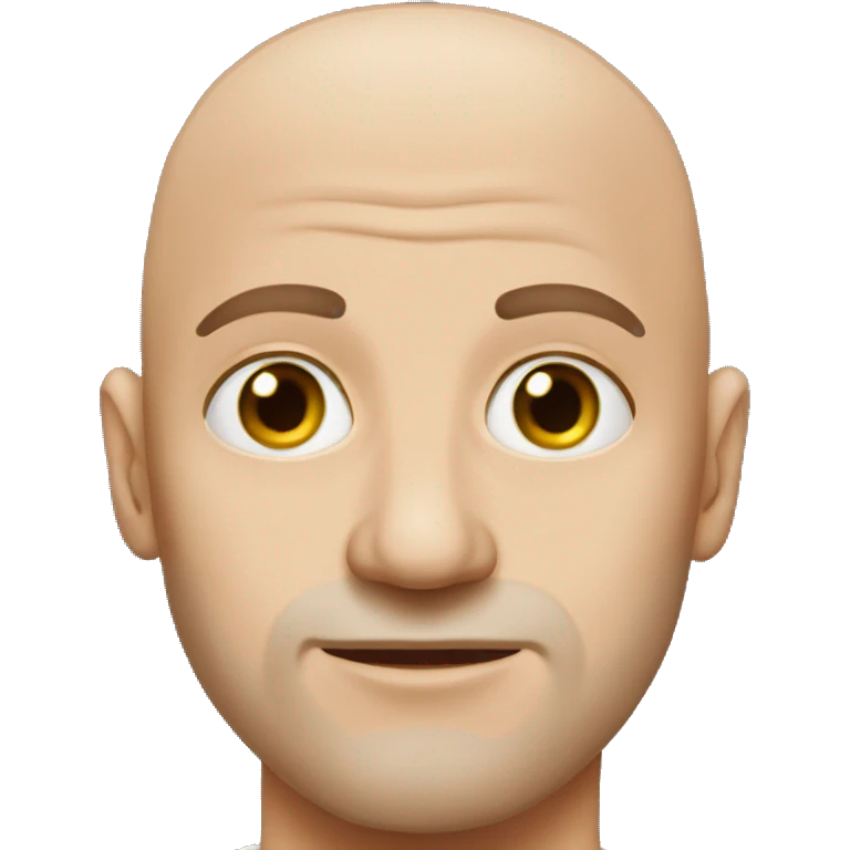bald man who has beautiful eyes emoji