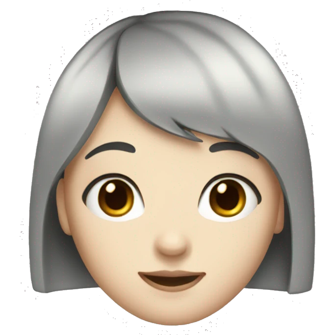 pale girl with black hair and bangs emoji