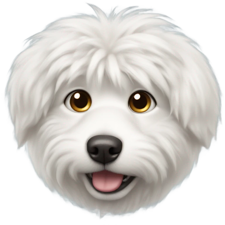 Fluffy White dog emoji