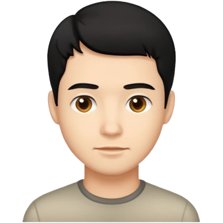 Man, black cut emoji