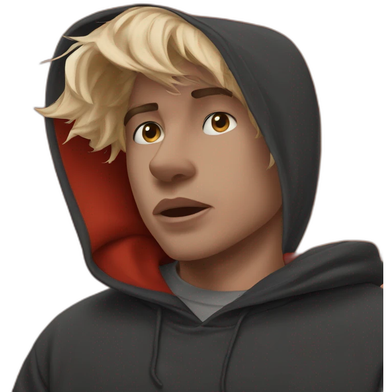 boy in hood from side emoji
