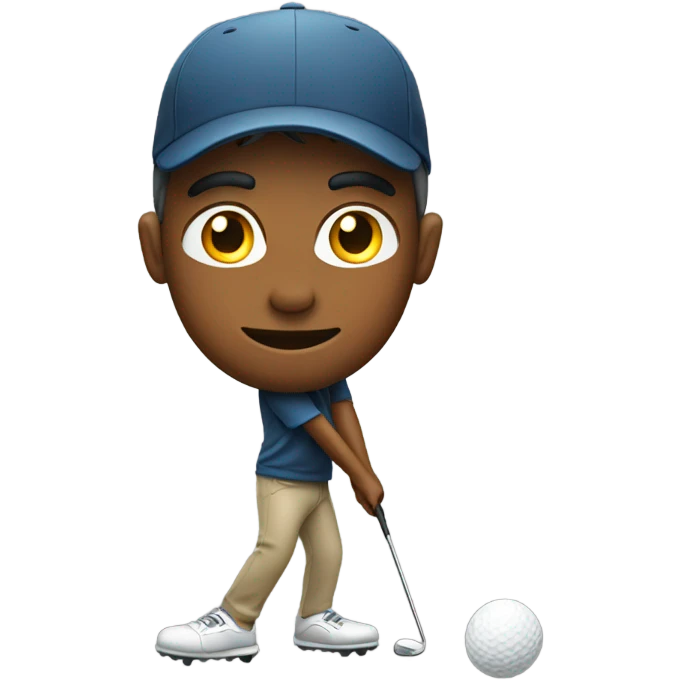 Young man golfing  emoji