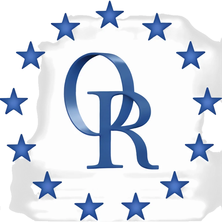 blue stars on white backdrop emoji