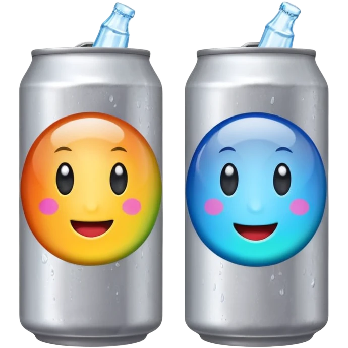 Two seltzer cans cheers emoji