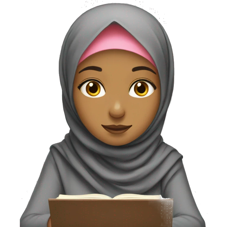Hijabi girl studying  emoji