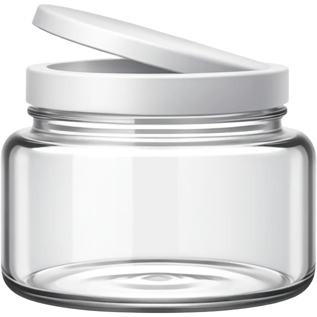 empty cosmetic jar icon with the lid off, showing it's used up emoji