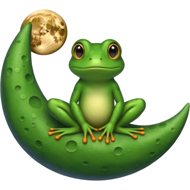 Frog on the moon emoji