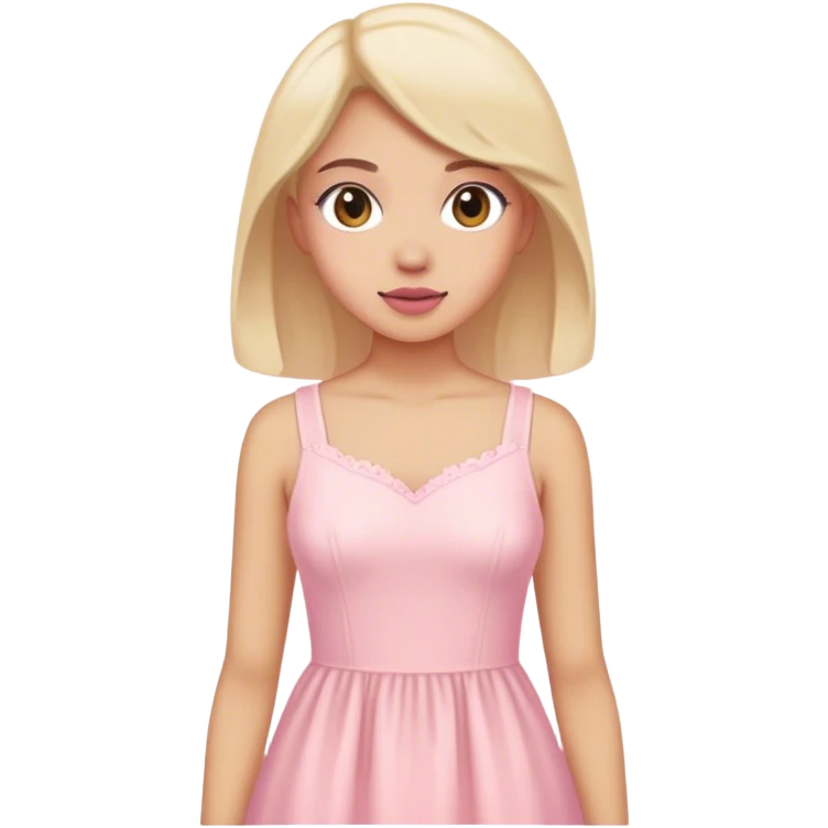 pastel pink spring dress emoji