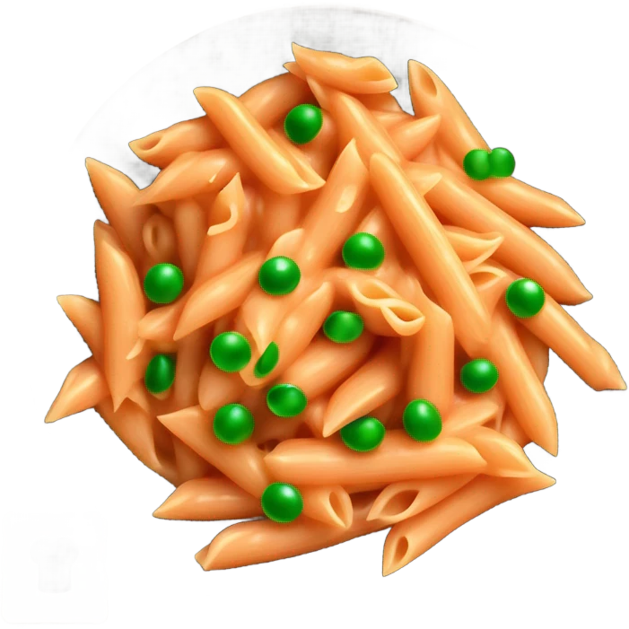 Penne vodka with peas emoji