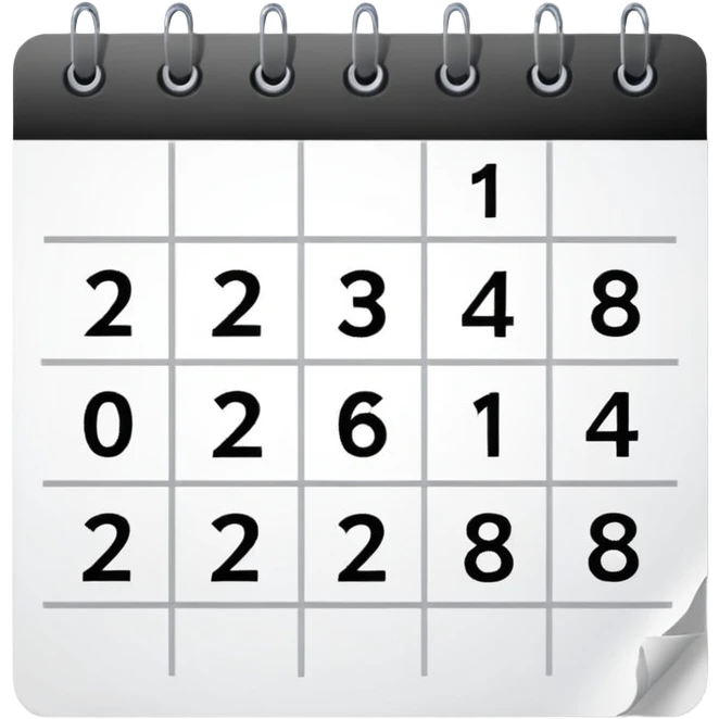calendar with number 28 emoji