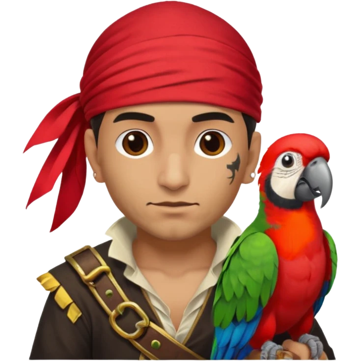 pirate and parrot emoji
