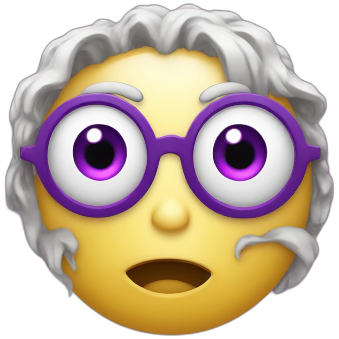 purple heart with lazy eyes emoji