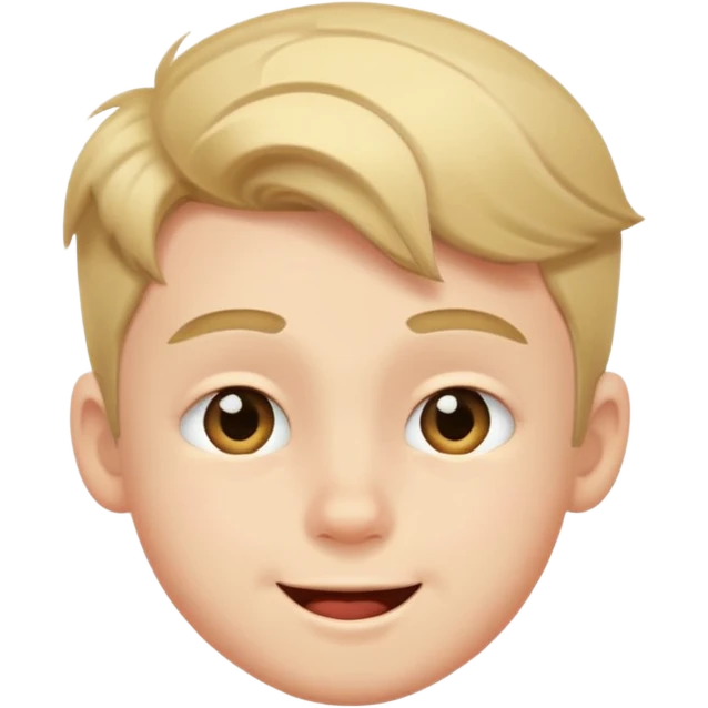 Cute boy winking emoji