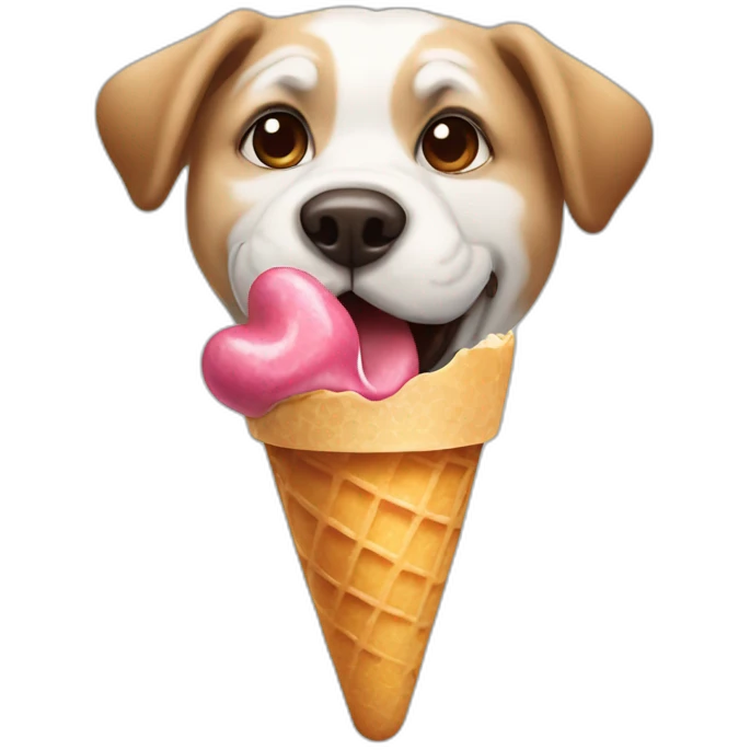 dog-eating-icecream emoji