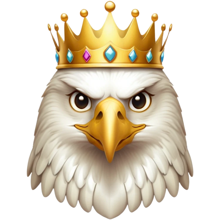 una aguila con una corona emoji