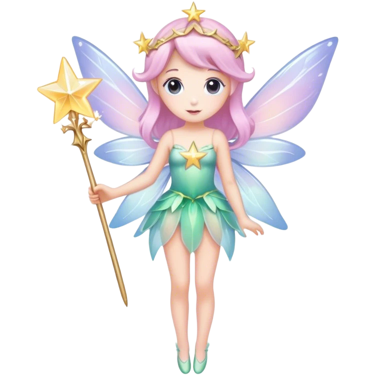 Pastel fairy transparent star emoji