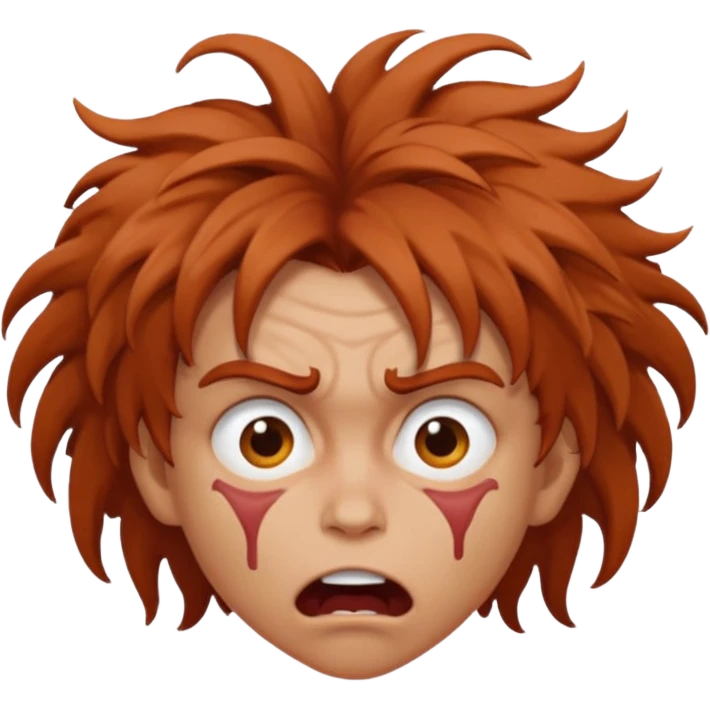 Mad person redish face emoji