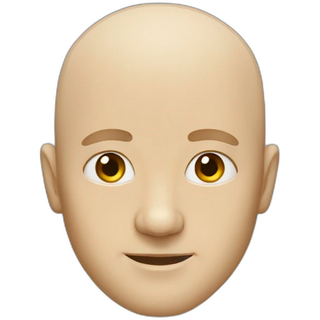 Bald white man emoji