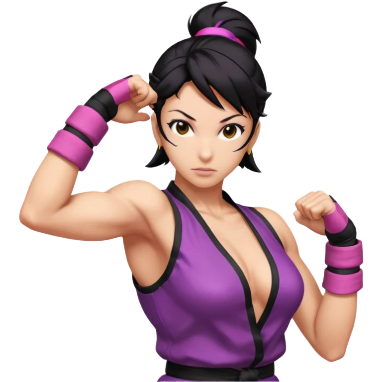 Juri from Street Fighter 6, dynamic pose emoji