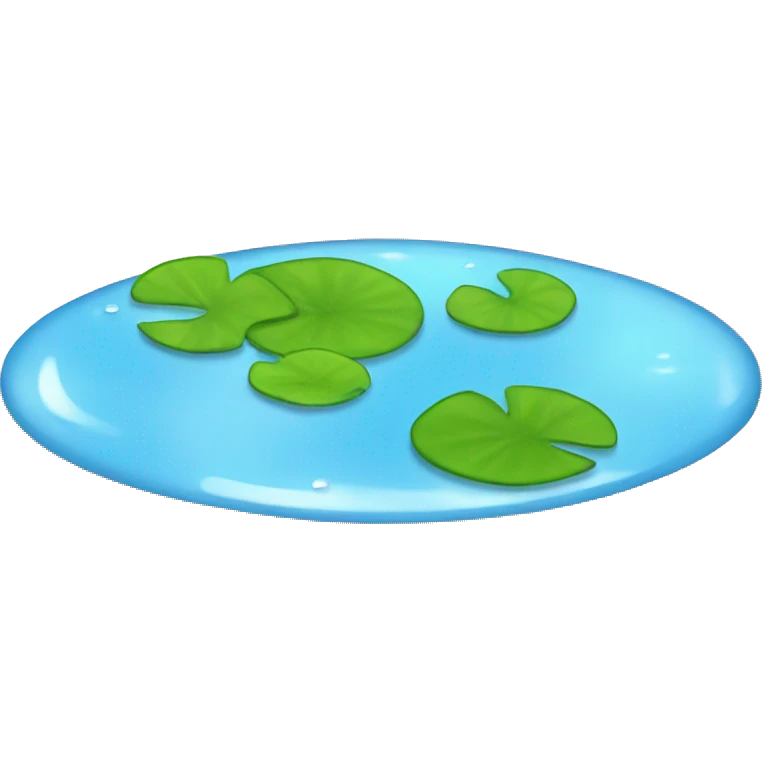 serene lily pad on water emoji