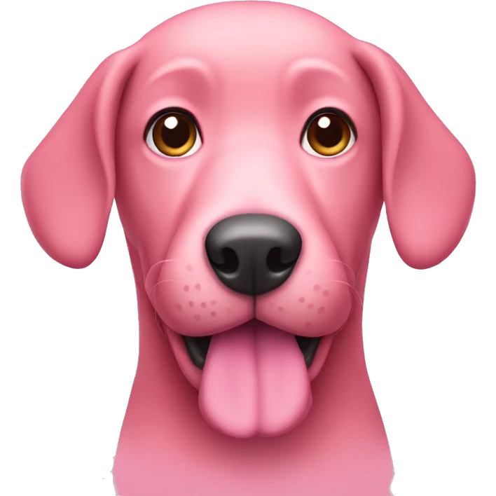 Pink dog  emoji