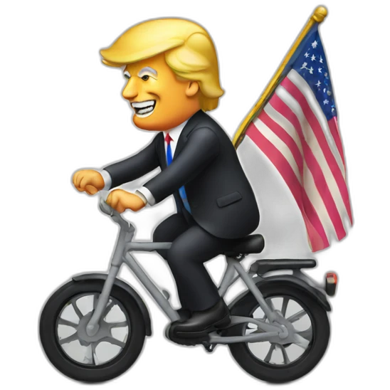 Trump on bike emoji