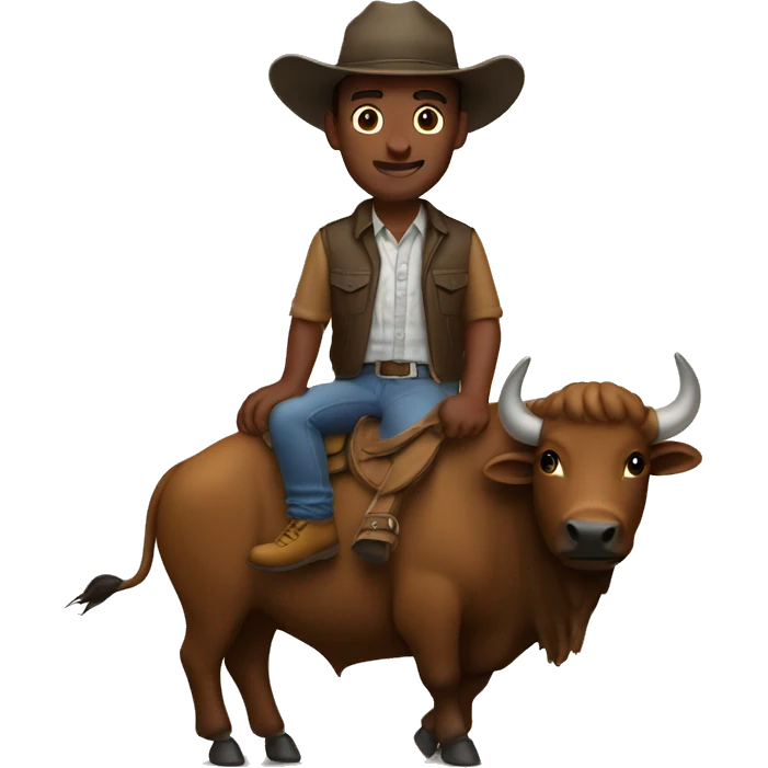 guy on a buffalo emoji