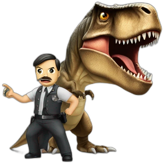 Hitler vs t-rex emoji