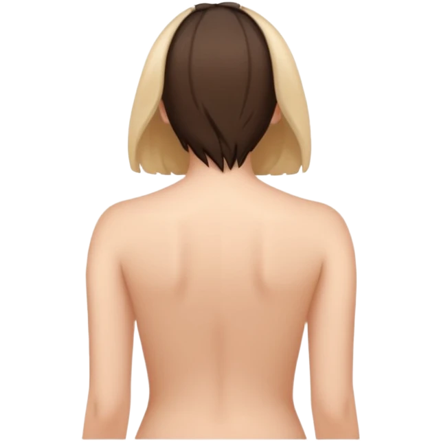 Girl without clothes back butt emoji