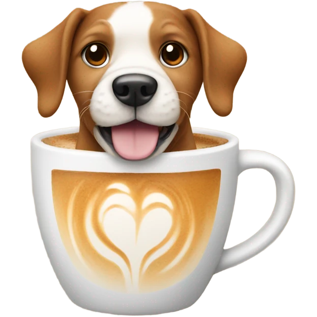 dog with latte emoji