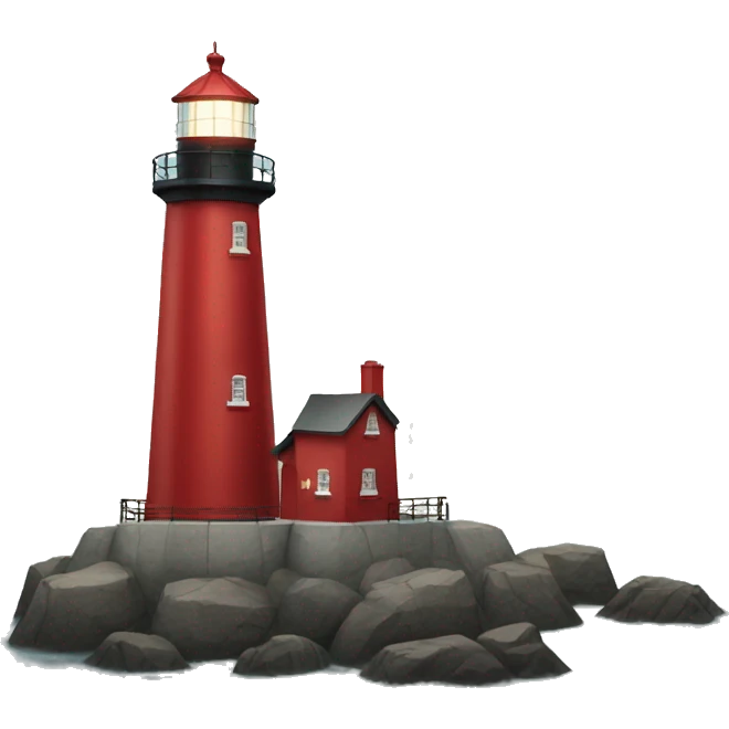 Red lighthouse emoji